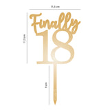 Gold Topper "Finally 18"