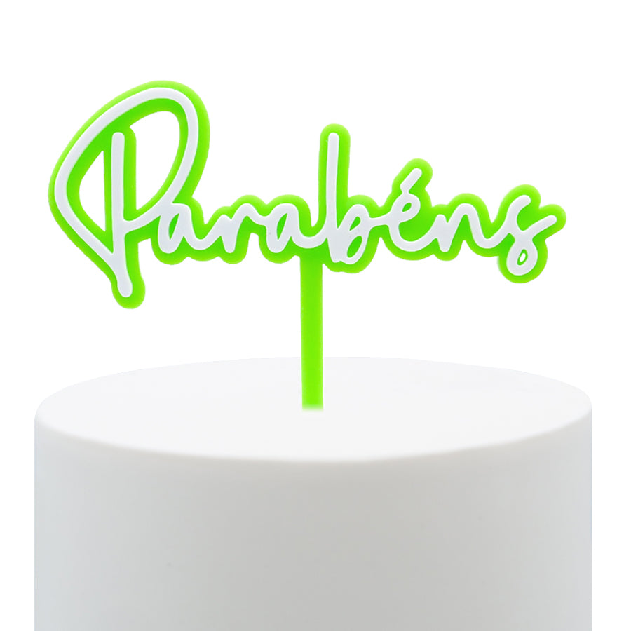 Green &amp; White Congratulations Topper