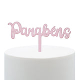 Pink Gold Congratulations Topper