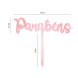 Pink Gold Congratulations Topper