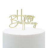 Gold "Happy Birthday" Topper - Small