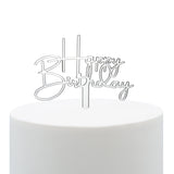 "Happy Birthday" Silver Topper - Small