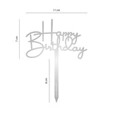 "Happy Birthday" Silver Topper - Small