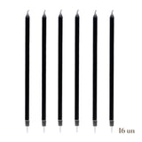 Velas Altas Metalizadas Preto