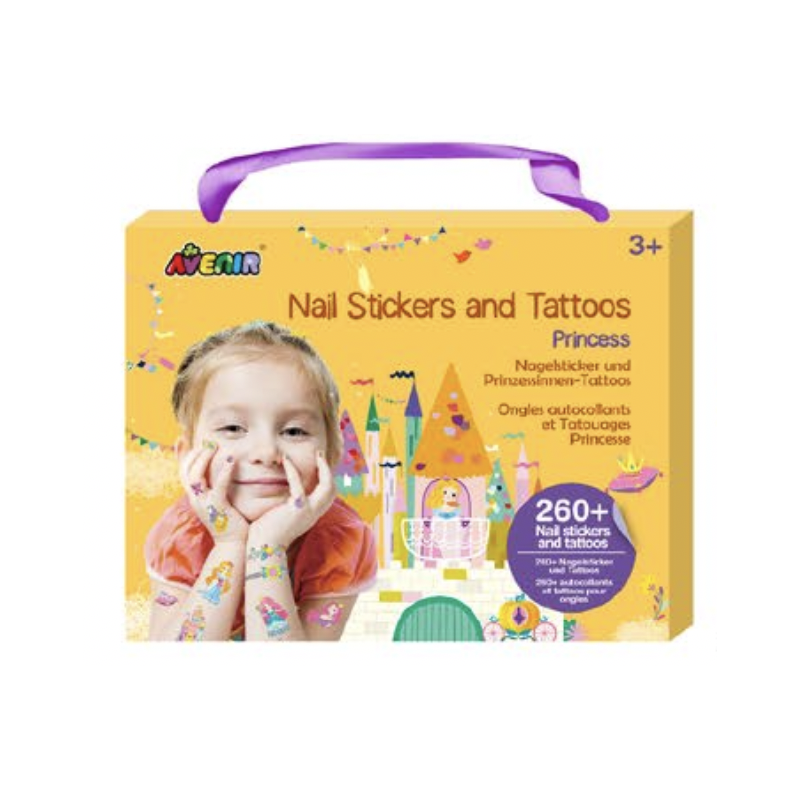 Pack Tatuagens e Autocolantes Unhas - Princess