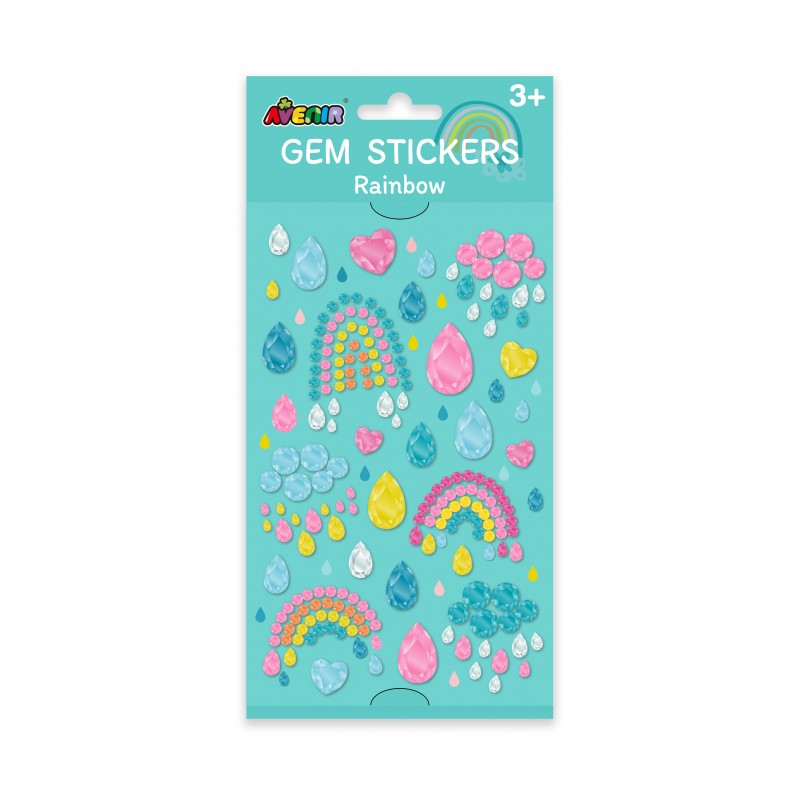 Face Gems Stickers - Rainbows