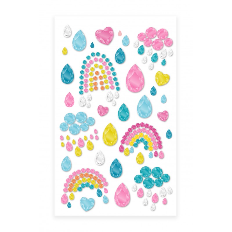 Face Gems Stickers - Rainbows