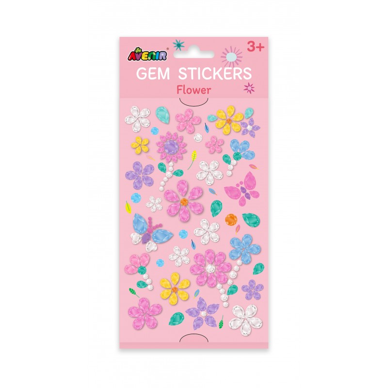 Face Gems Stickers - Flowers