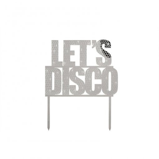 Let's Disco Acrylic Cake Topper - Disco Ball