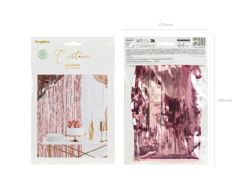 Rose Gold Decorative Foil Curtain