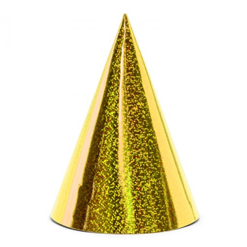 Chapéus de Festa Dourados Holográfico