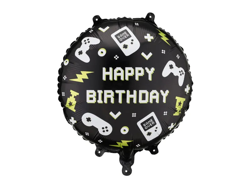 Balão Foil Happy Birthday - Gaming