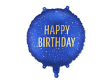 Balão Foil Happy Birthday Azul