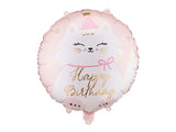 Balão Foil Happy Birthday Gato