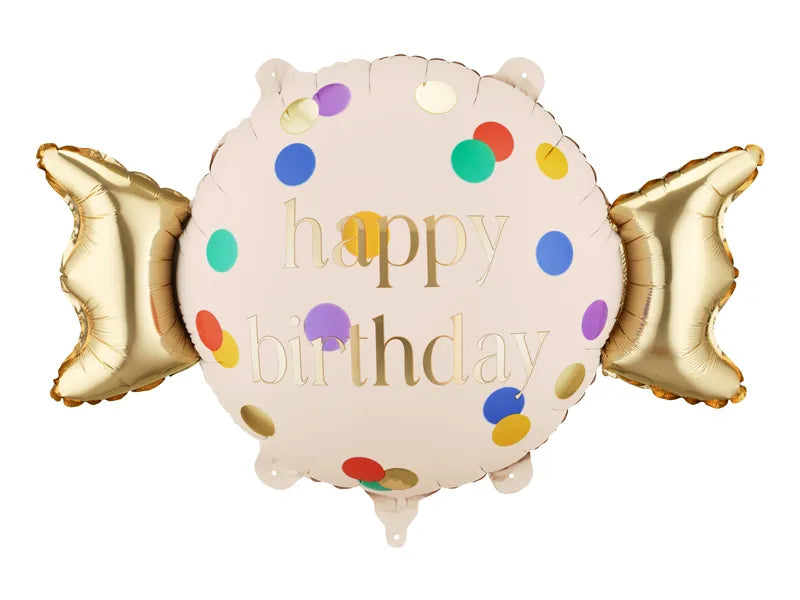 Balão Foil Happy Birthday Candy