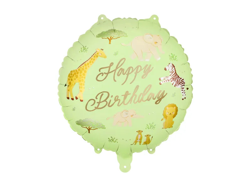 Balão Foil “Happy Birthday” Safari