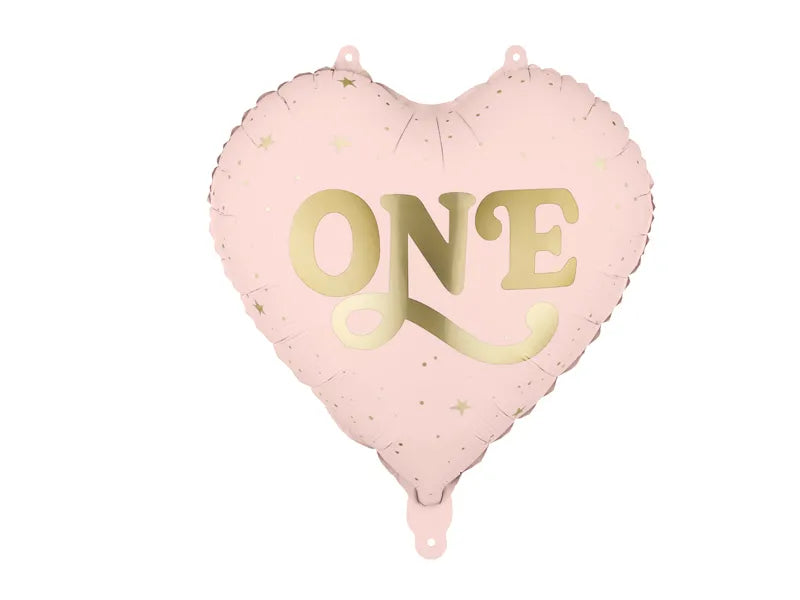 Balão Foil Coração 'One' Rosa