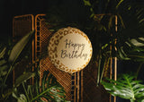 Balão Foil “Happy Birthday” com Animal Print Leopardo