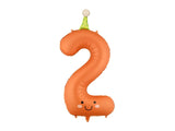 Balão Foil Smile com Chapéu Nº2 Laranja
