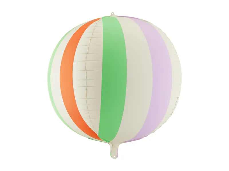Balão Foil Orbz Bola às Riscas Coloridas