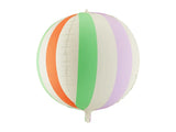 Balão Foil Orbz Bola às Riscas Coloridas