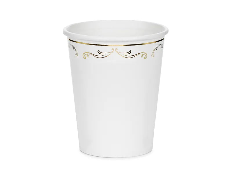 Copos Brancos com Ornamentos