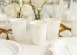 Copos Brancos com Ornamentos