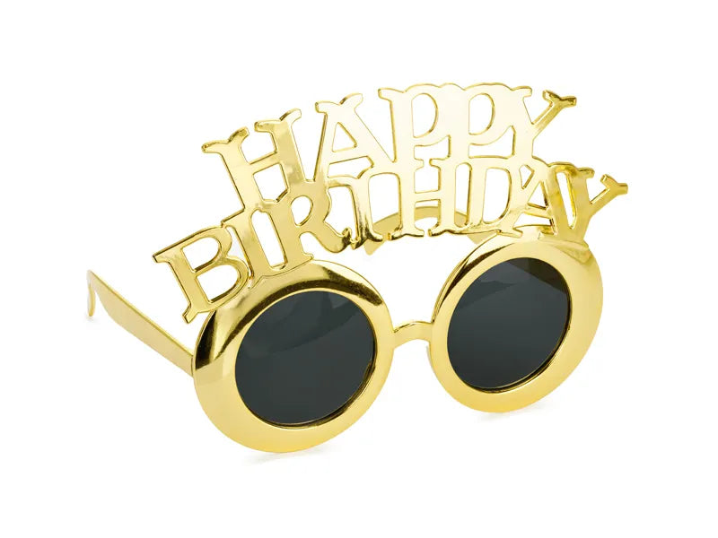 Óculos Happy Birthday Dourados