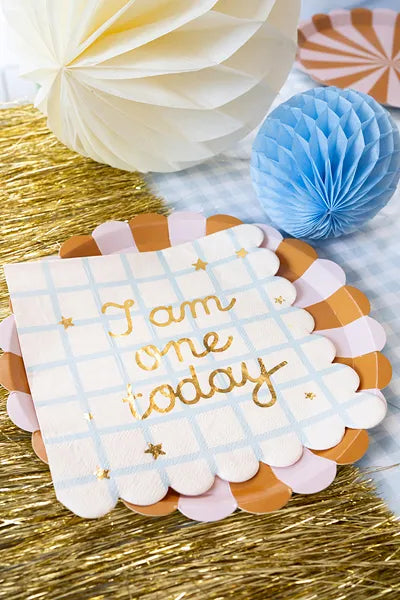Guardanapos 'I am one today' Teddy Bear