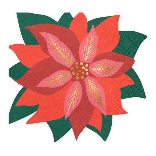 Poinsettia Christmas Napkins