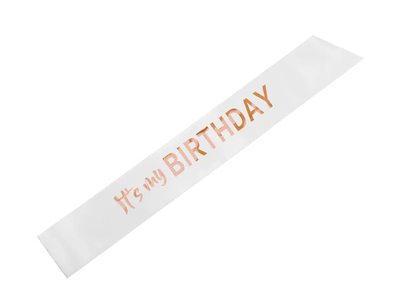 Faixa “It’s my birthday” Branco