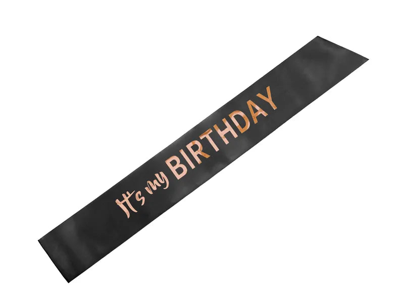 Faixa de Corpo “It’s my birthday” Preto