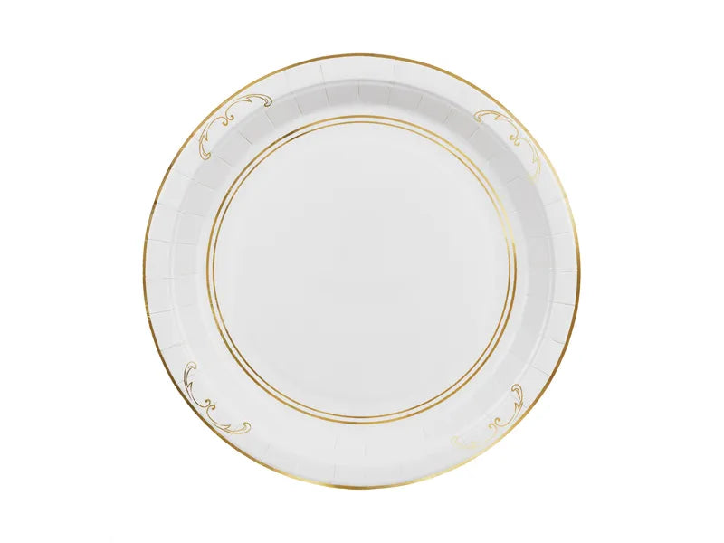 Pratos Brancos com Ornamentos