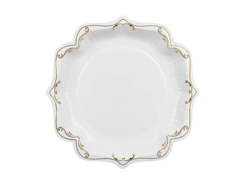 Pratos Brancos com Ornamentos