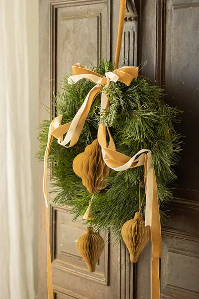 Fita de Veludo Dourado - 25mm