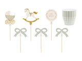Set of cupcake shapes and decorations