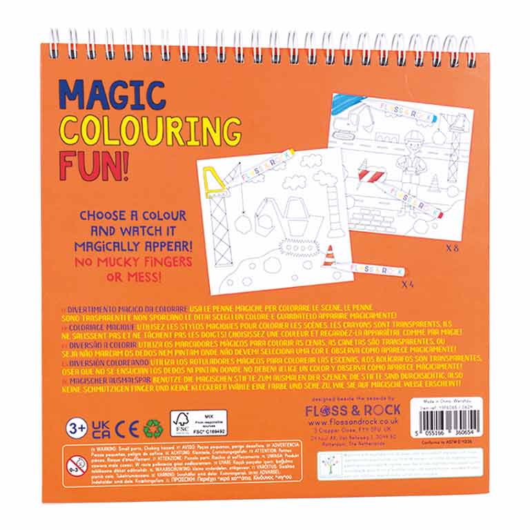 Livro de Pintura Mágica Construção