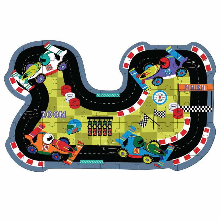 Car Track Puzzle - 80 Pieces