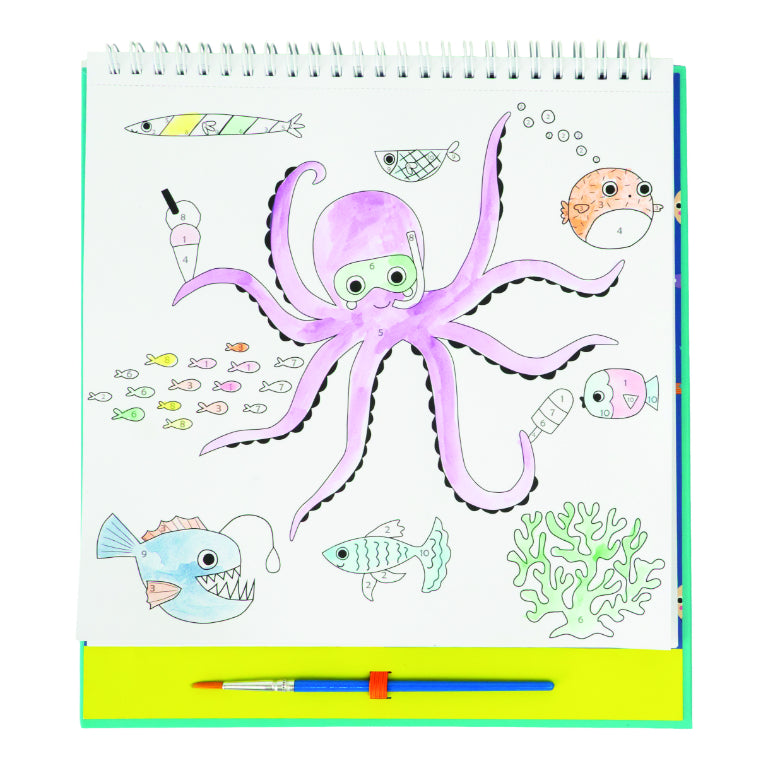 Pinta com Números Oceano