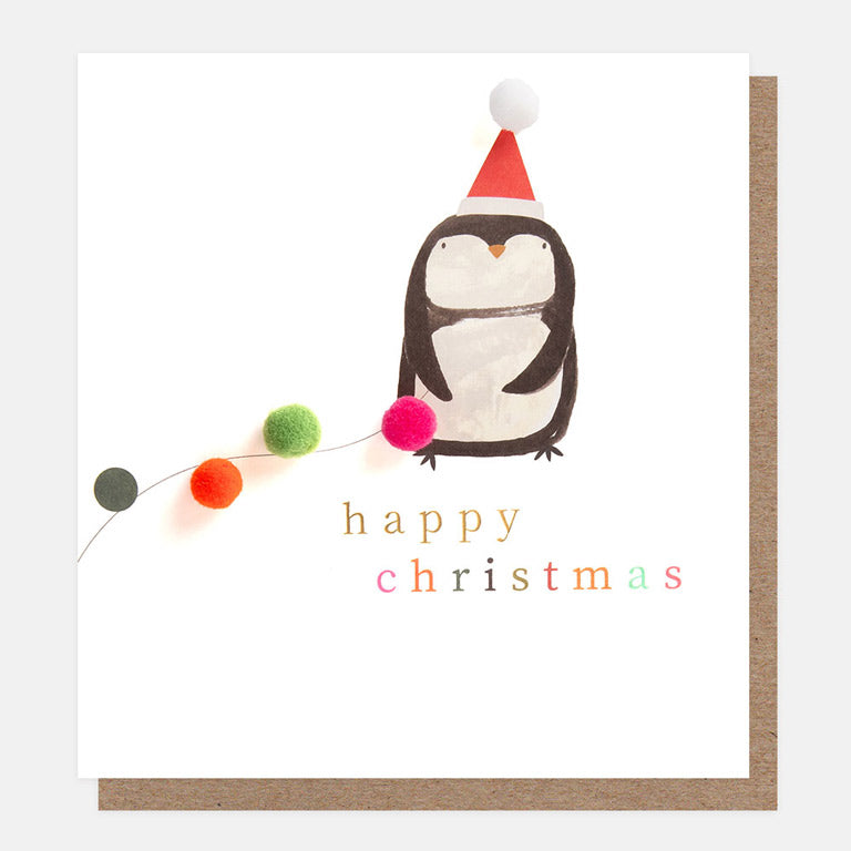 Postal Happy Christmas Pinguim