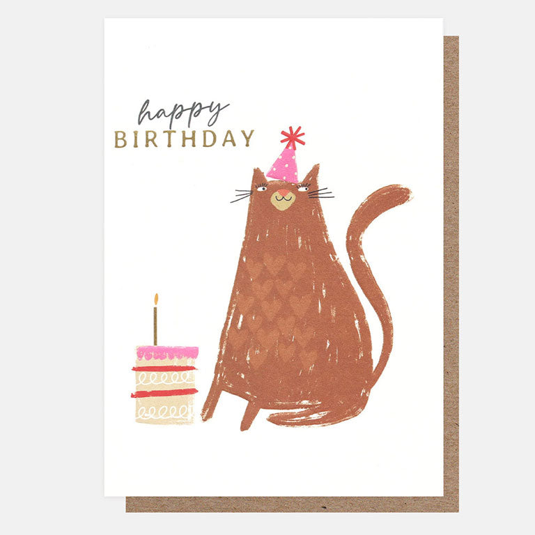 Postal Happy Birthday Cat
