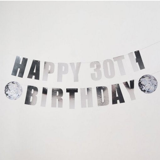 Grinalda Happy Birthday Disco Personalizável