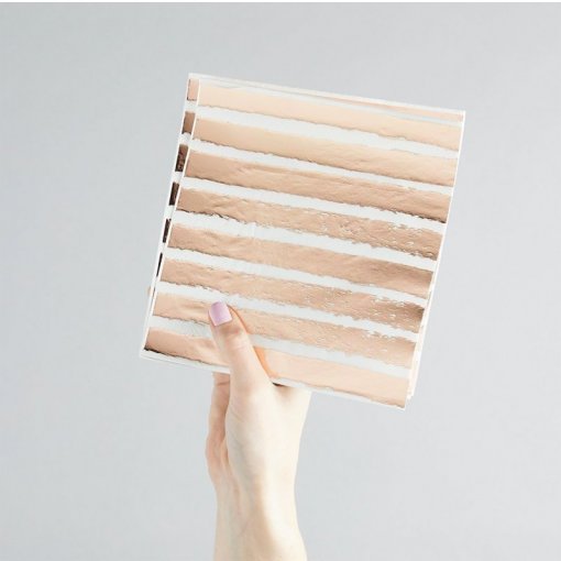 Guardanapos Riscas Rose Gold Foil
