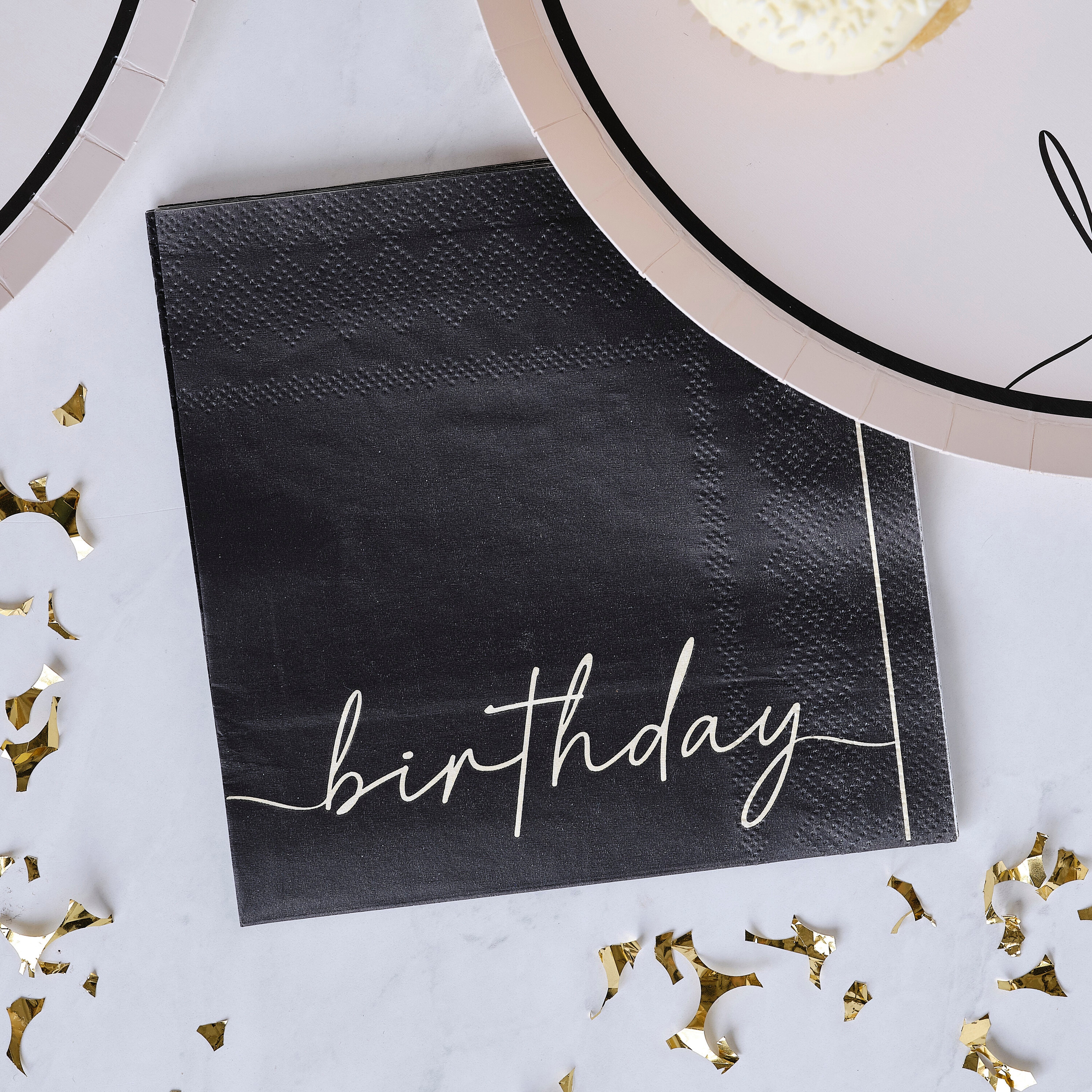 Black/Nude Birthday Napkins (small)