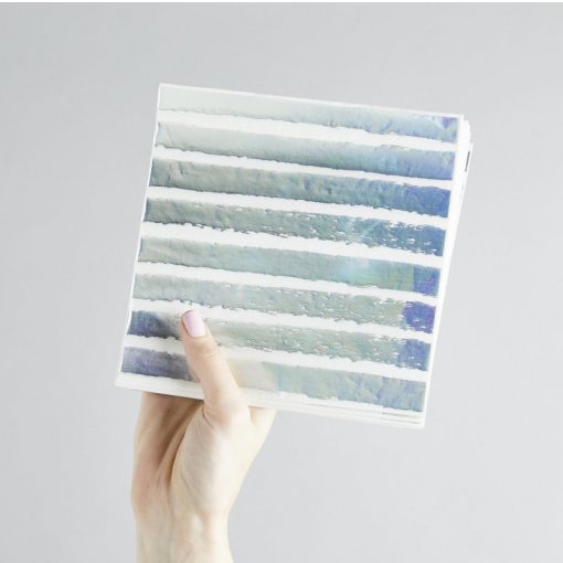 Iridescent Foil Striped Napkins