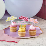 Topos de Cupcake Happy Bityhday Coloridos