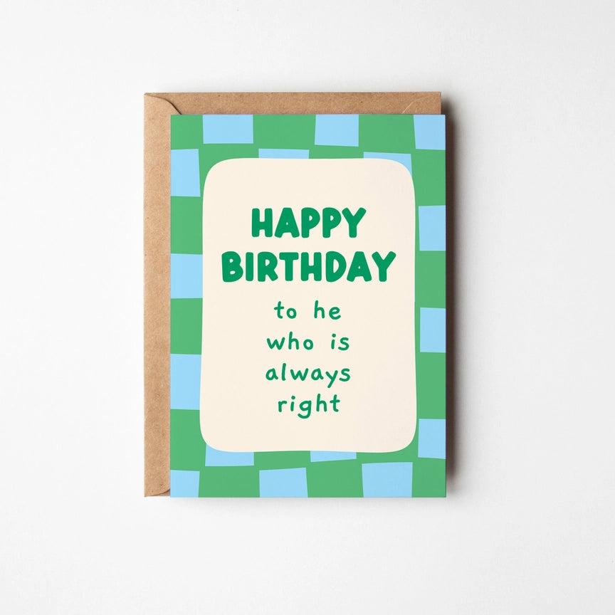 Postal Happy Birthday Always Right