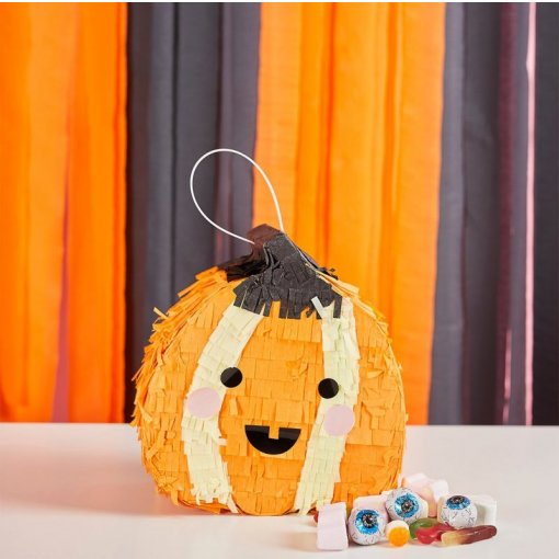 Mini Pinhata Abóbora com Autocolantes - Halloween