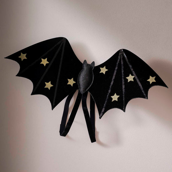 Asas de Morcego Estrelas Douradas