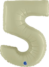 Olive Green Number Foil Balloon